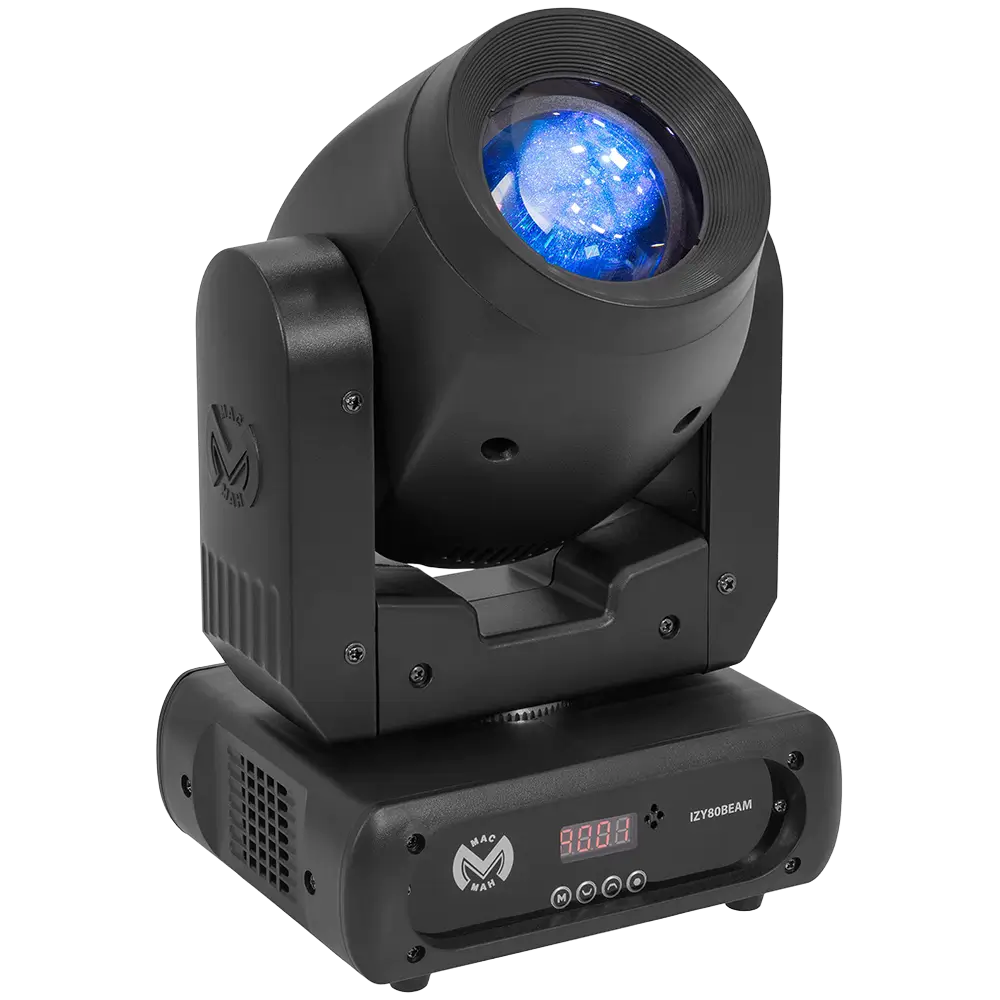 Lyre Beam LED compacte IZY 80 Beam 80W + Gobos &amp; prisme – Mac Mah